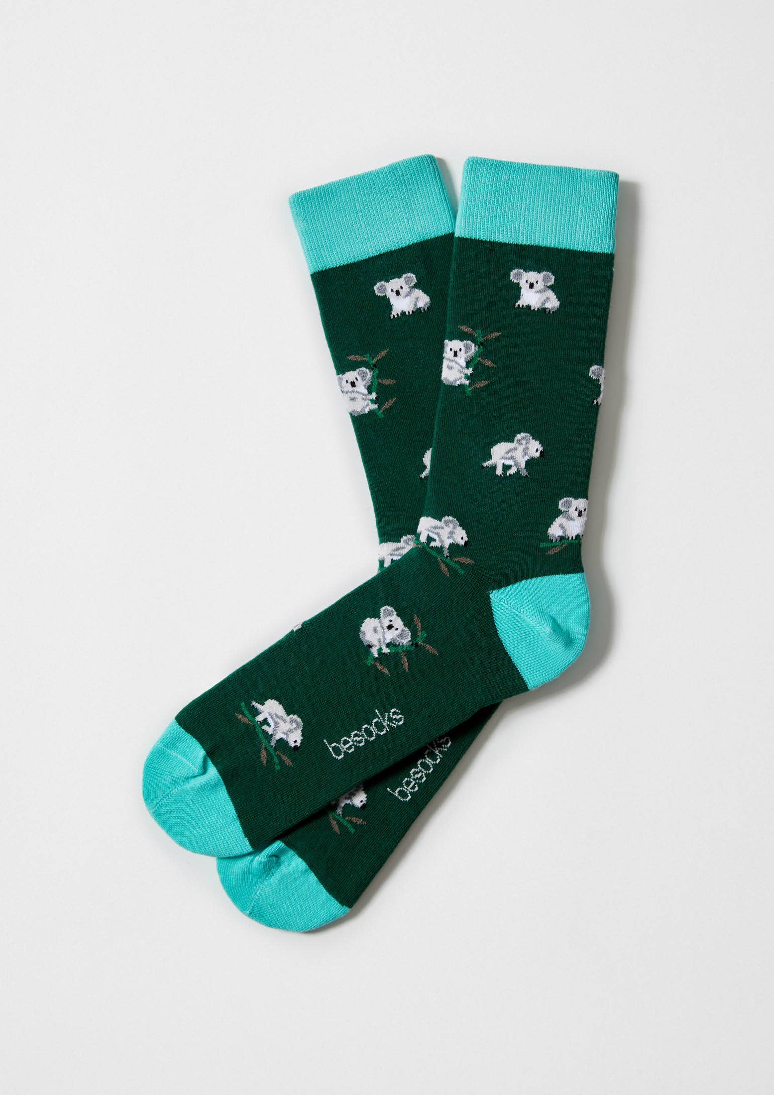 Verde Koala - Meias 100% Algodão Biológico