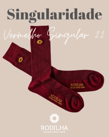 Meias Singular Vermelho 22- Coleção Singularidade (43-46)